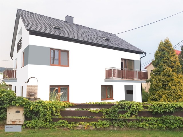 Obrázek 2 pro referenci Grafický návrh fasády rodinného domu v odstínech BAUMIT