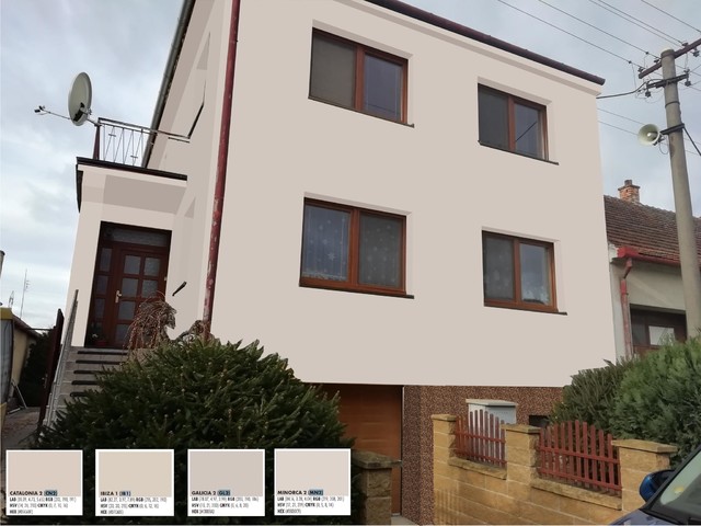 Obrázek 6 pro referenci Grafický návrh fasády domu před rekonstrukcí v odstínech CERESIT