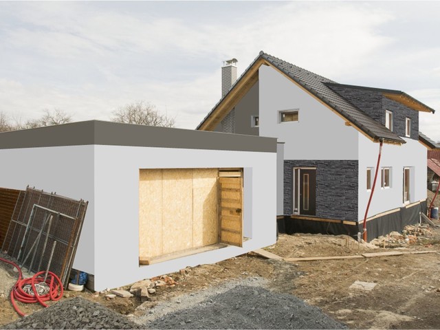 Obrázek 4 pro referenci Grafický návrh fasády novostavby RD s betonovým obkladem STEGU