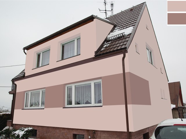 Obrázek 2 pro referenci Grafický návrh fasády rodinného domu v odstínech CERESIT
