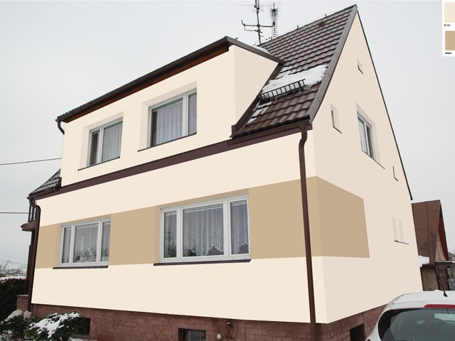 Obrázek 3 pro referenci Grafický návrh fasády rodinného domu v odstínech CERESIT