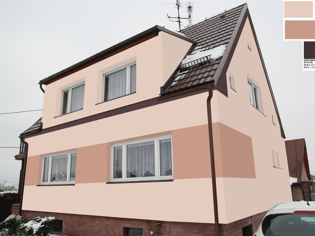 Obrázek 5 pro referenci Grafický návrh fasády rodinného domu v odstínech CERESIT