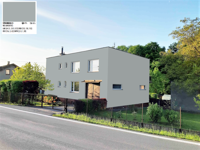 Obrázek 6 pro referenci Grafický návrh fasády rodinného domu v odstínech CERESIT