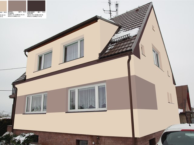 Obrázek 1 pro referenci Grafický návrh fasády rodinného domu v odstínech CERESIT